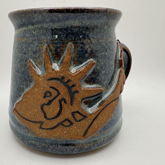 Evelyn LaMers Glazed Mug Pro Choice Liberty Studio Pottery Yellow Springs Ohio - Picture 7 of 7